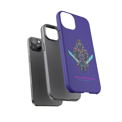 Phone Case — Neon Pharaoh Dual Swords "Silence the Weakness"