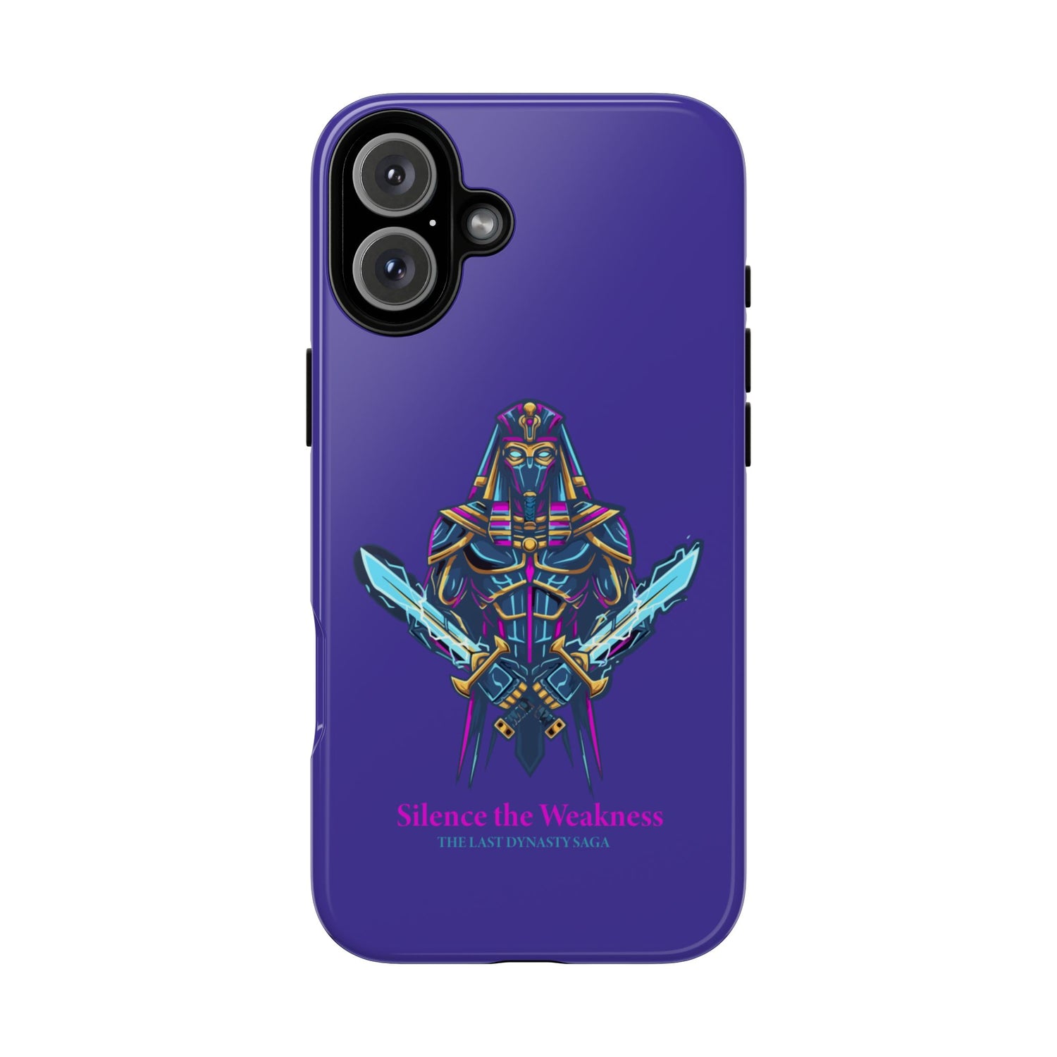 Phone Case — Neon Pharaoh Dual Swords "Silence the Weakness"