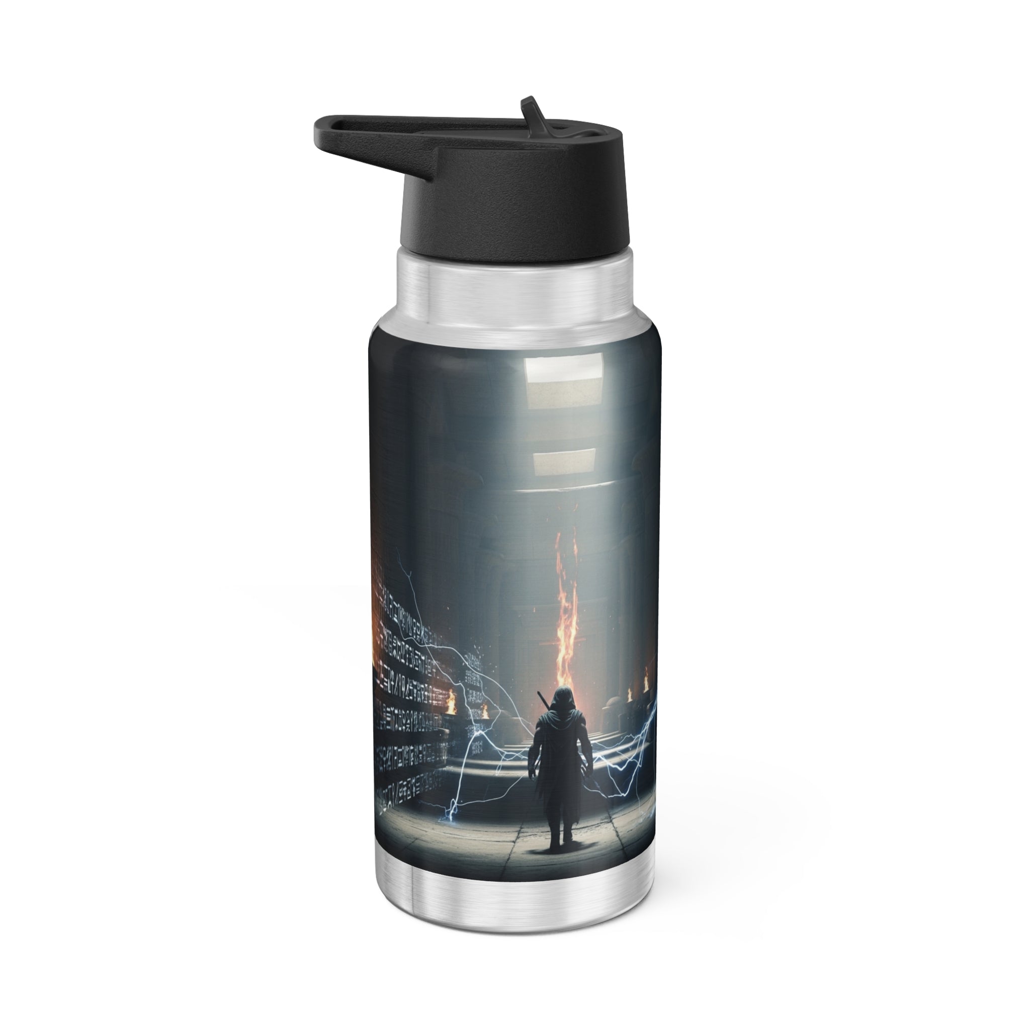 32oz Insulated Gator Tumbler — Lightning Mage Nightscape Design