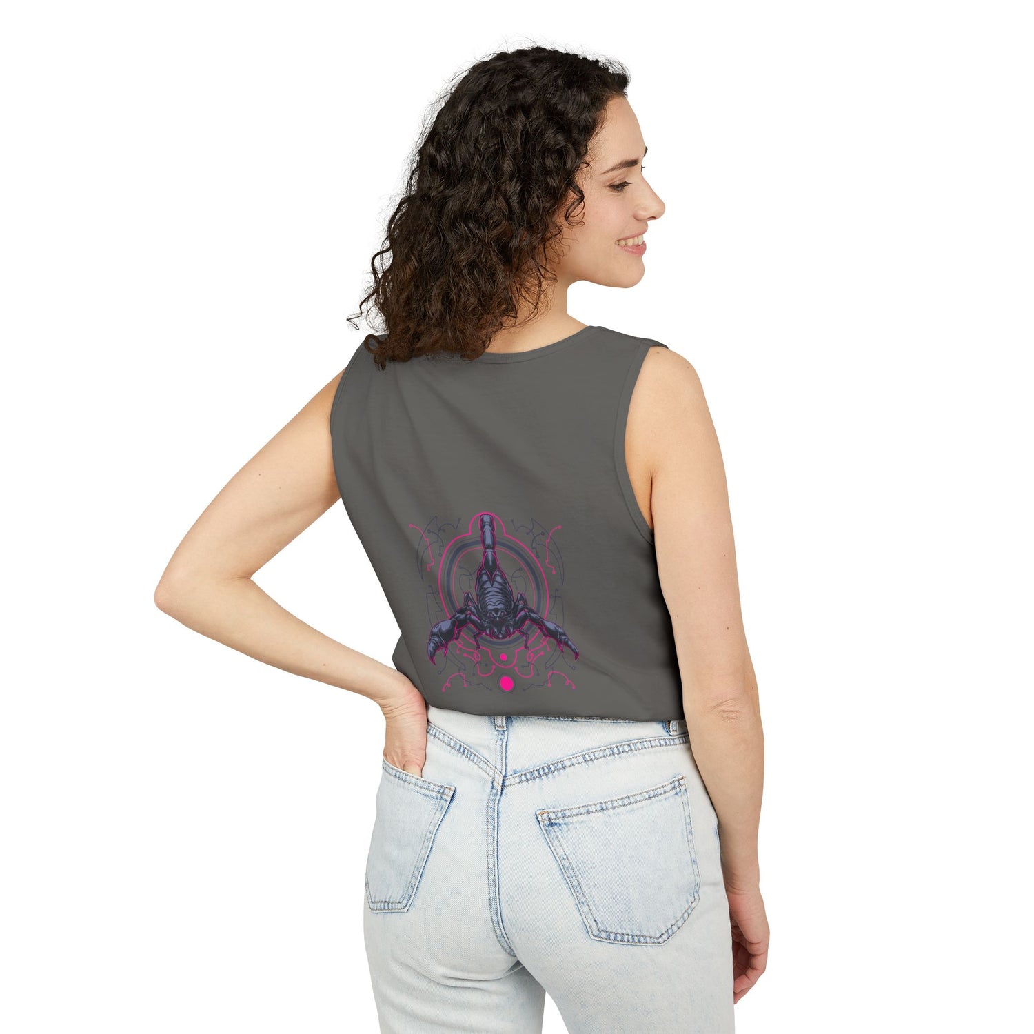 Scorpion Graphic Tank Top — Dark Cosmic Scorpion Art