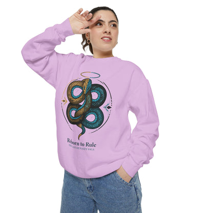 Snake Emblem Sweatshirt — "Reborn to Rule" Graphic Crewneck