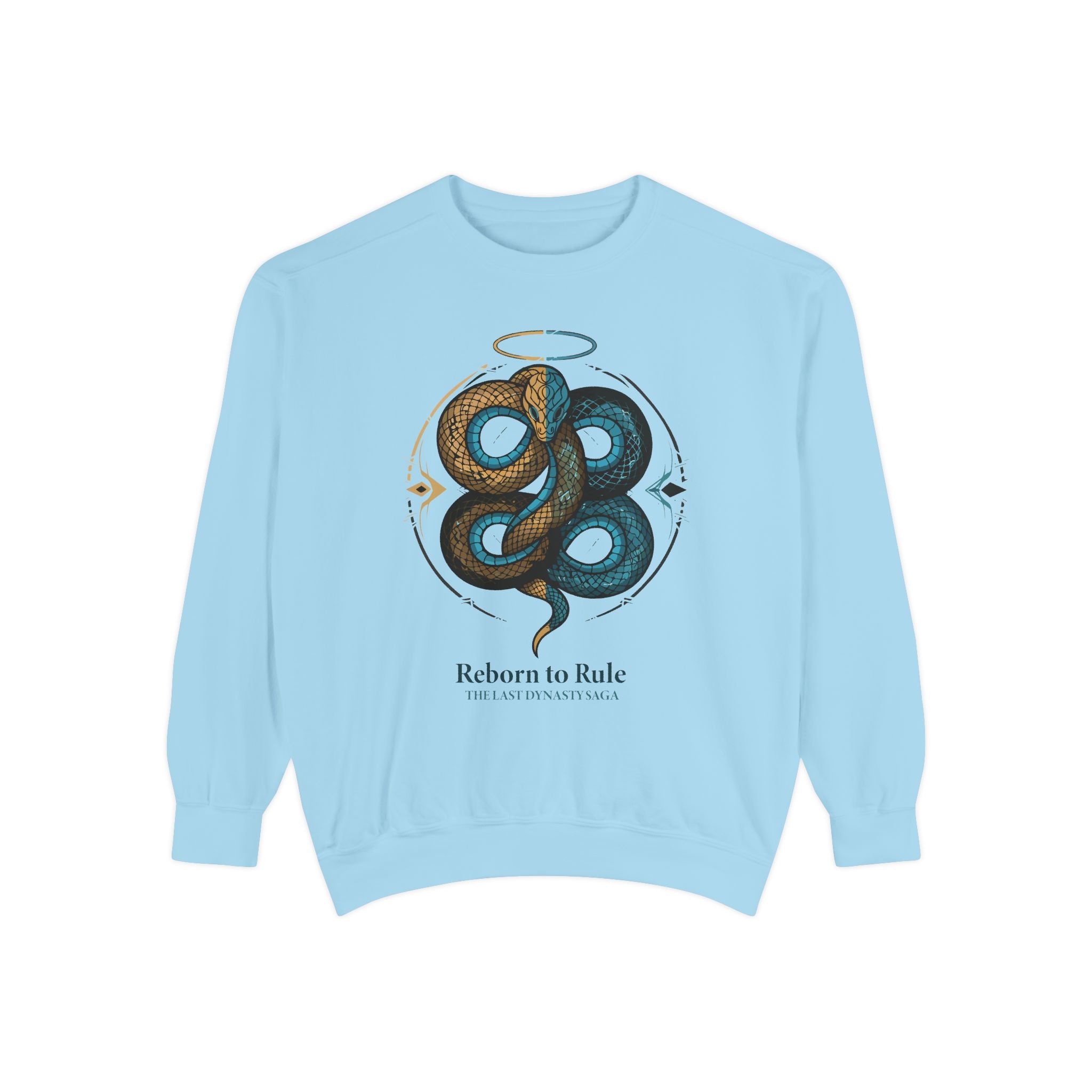 Snake Emblem Sweatshirt — "Reborn to Rule" Graphic Crewneck
