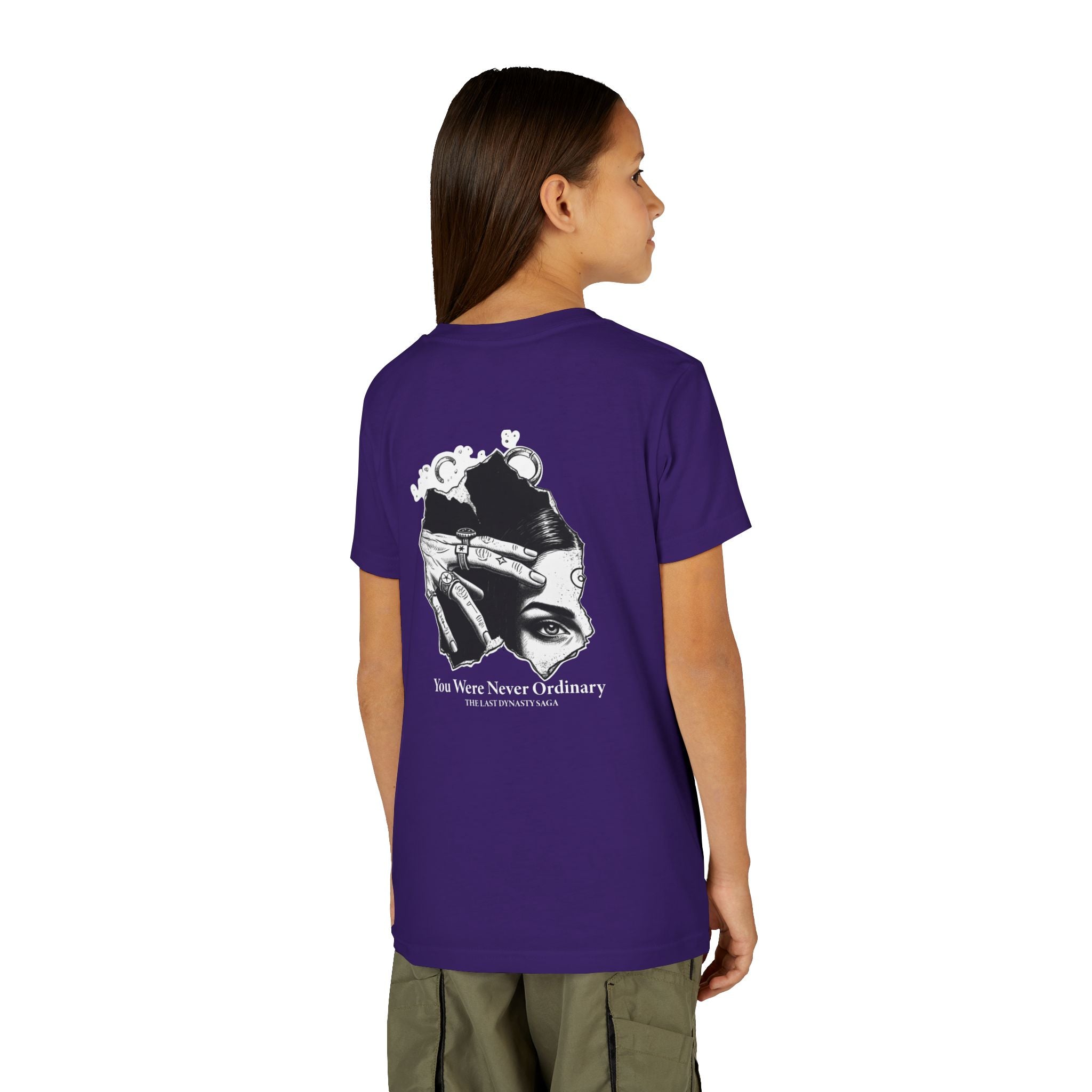 Youth Graphic Tee — THE SAGA Compass &amp; Abstract Hero&
