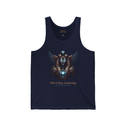 Egyptian Scarab &amp; Eye Tank Top — "This Is Your Awakening" Spiritual Graphic Tank