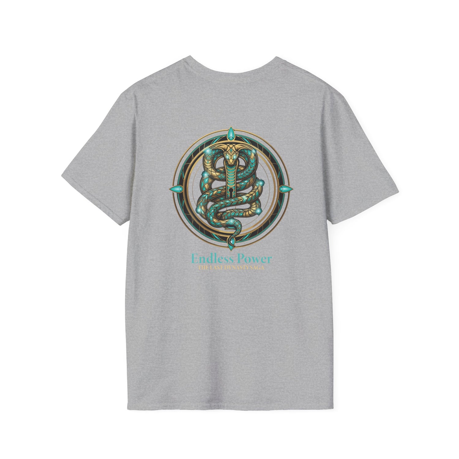 Egyptian Pharaoh Chest &amp; Serpent Back T-Shirt — "This Is Your Awakening / Endless Power"