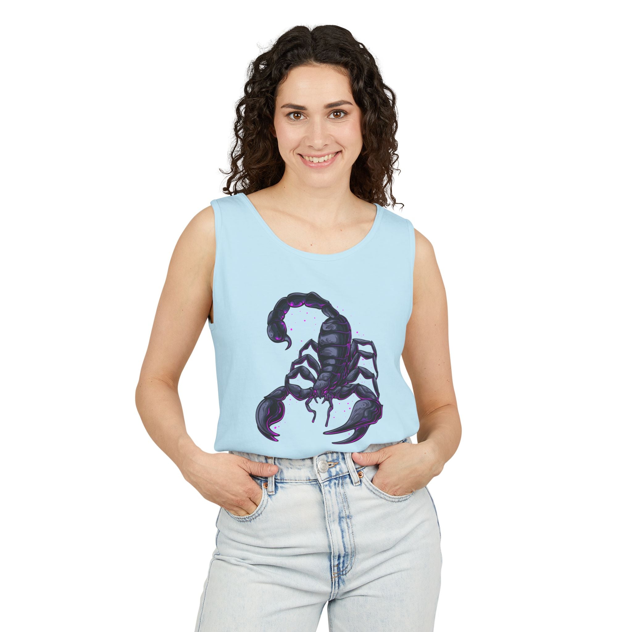 Scorpion Graphic Tank Top — Dark Cosmic Scorpion Art
