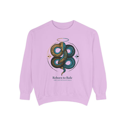 Snake Emblem Sweatshirt — "Reborn to Rule" Graphic Crewneck