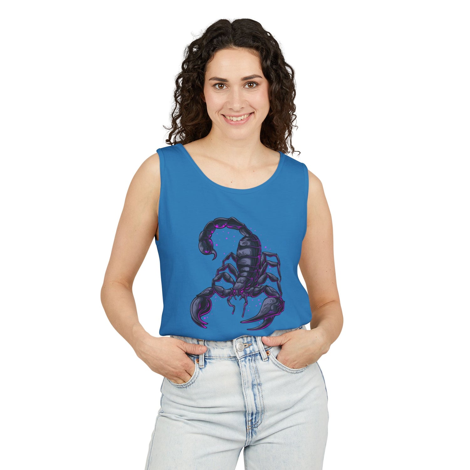 Scorpion Graphic Tank Top — Dark Cosmic Scorpion Art