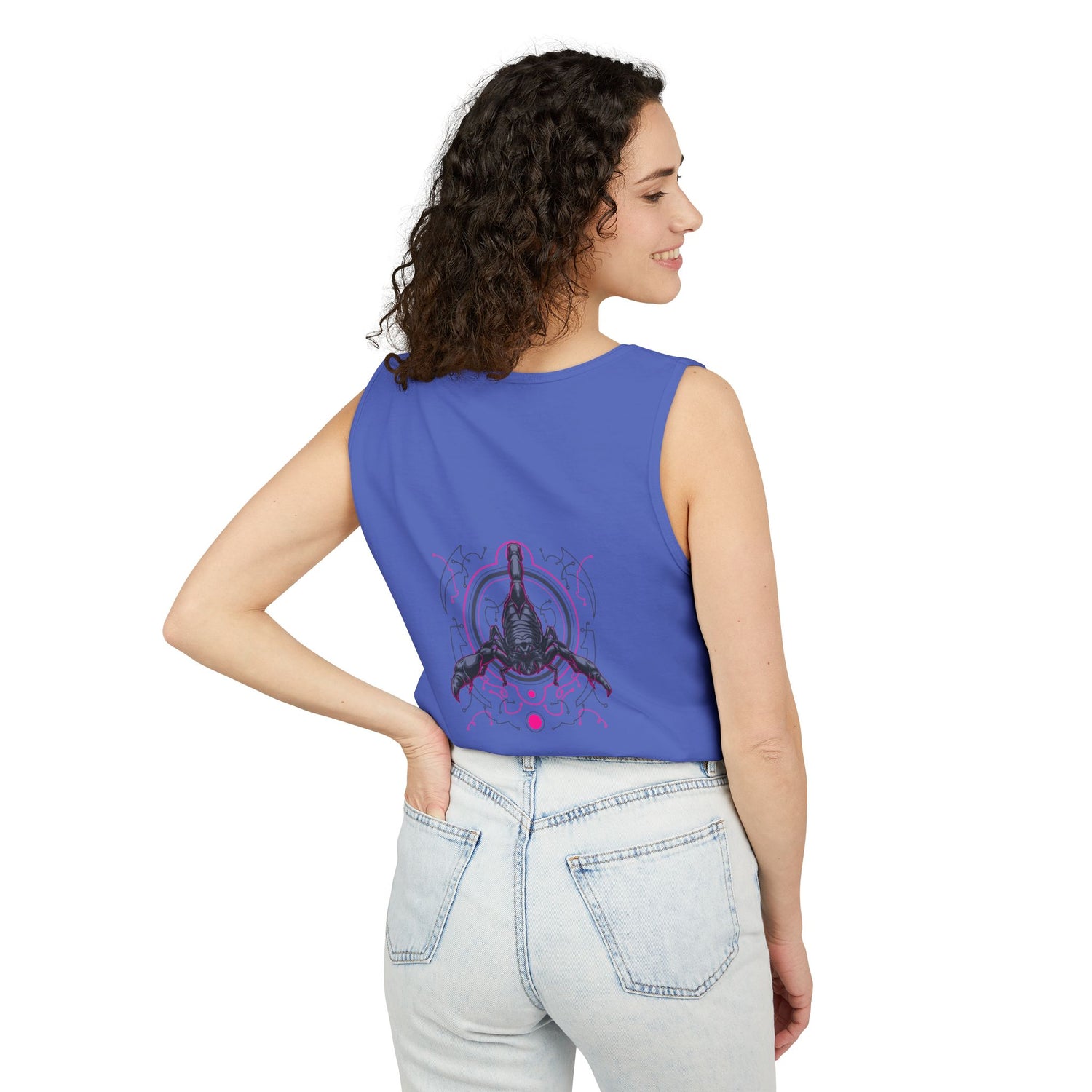 Scorpion Graphic Tank Top — Dark Cosmic Scorpion Art