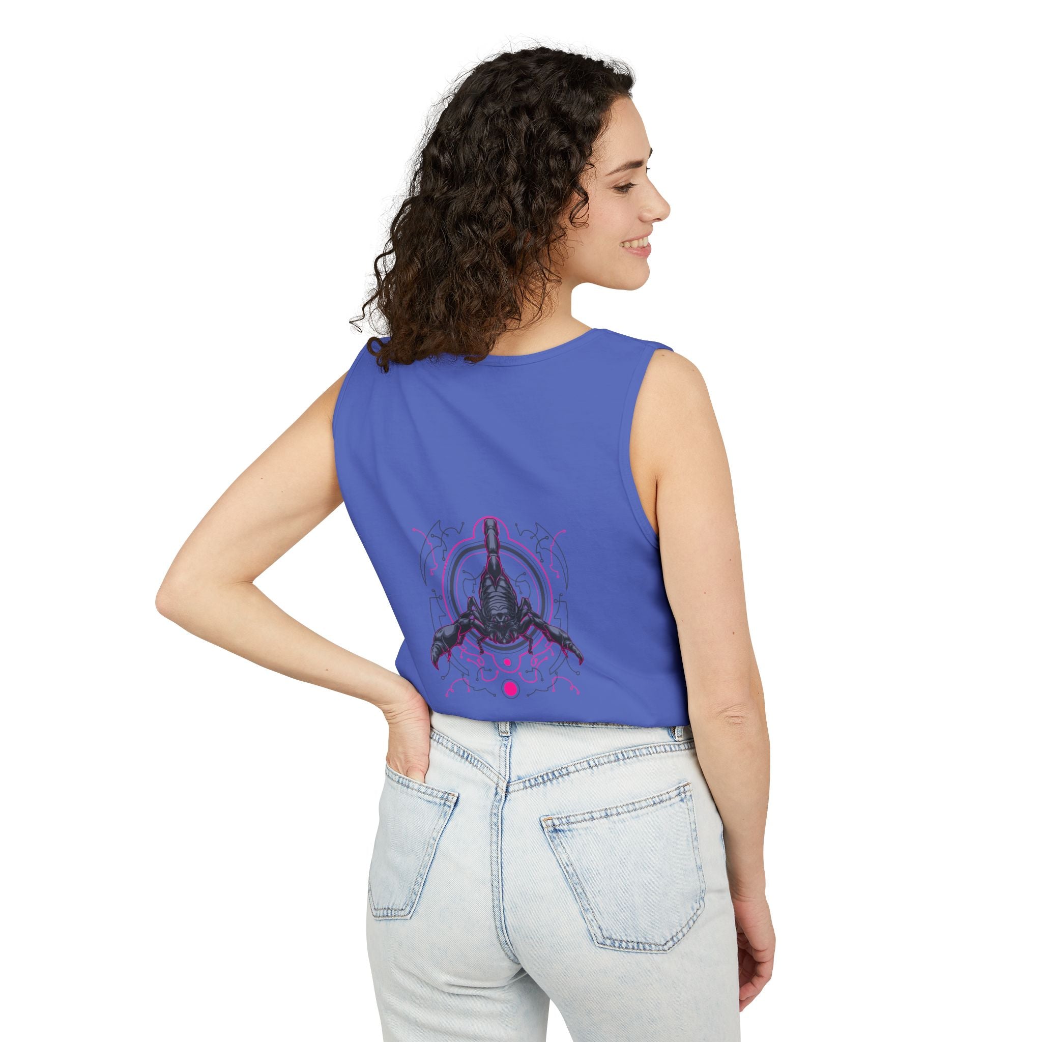 Scorpion Graphic Tank Top — Dark Cosmic Scorpion Art