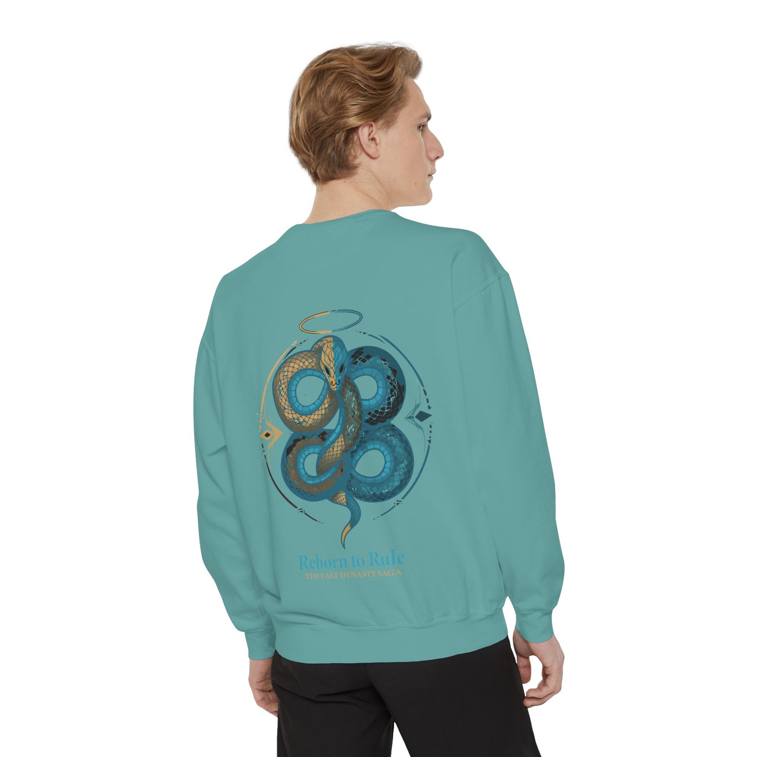 Snake Emblem Sweatshirt — "Reborn to Rule" Graphic Crewneck