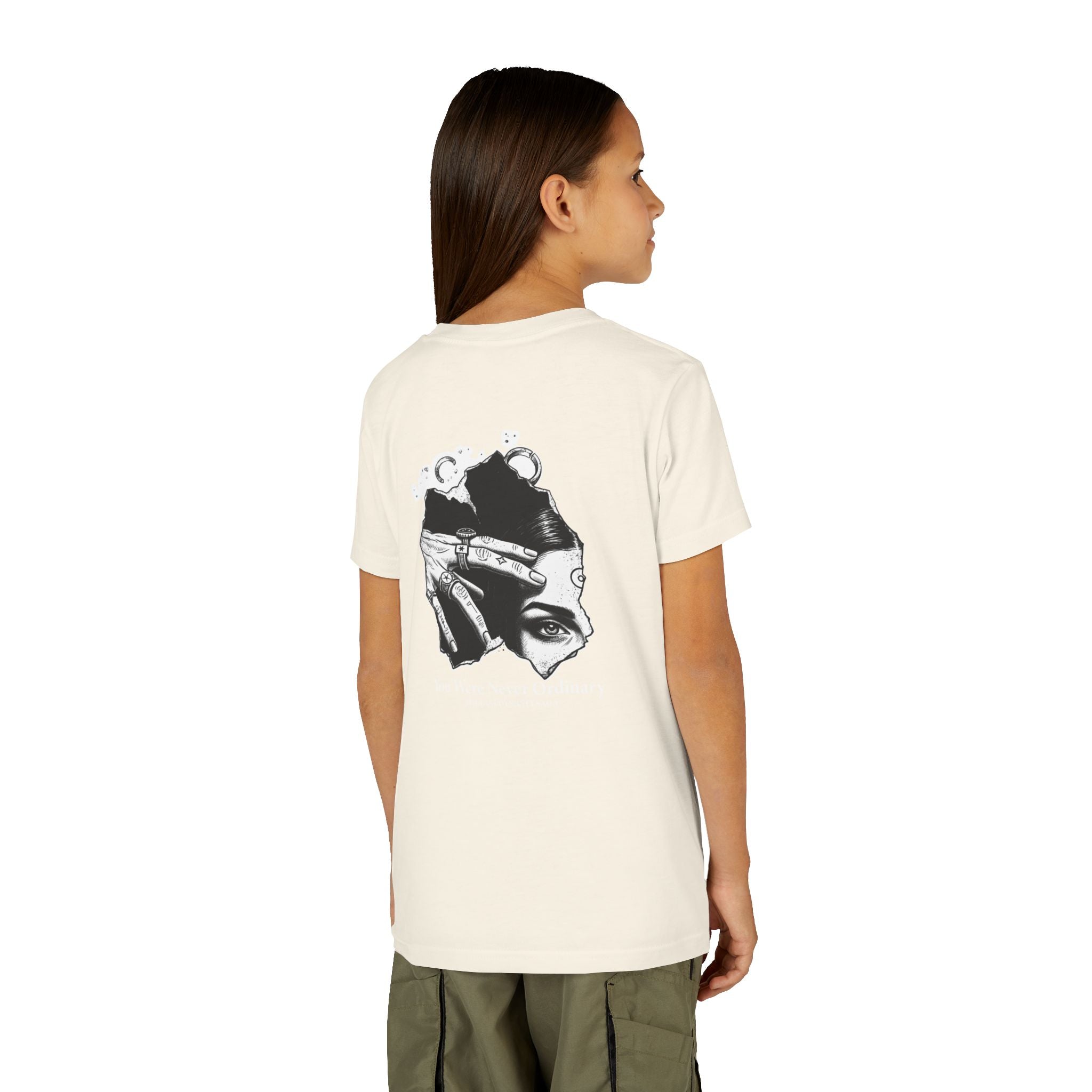 Youth Graphic Tee — THE SAGA Compass &amp; Abstract Hero&