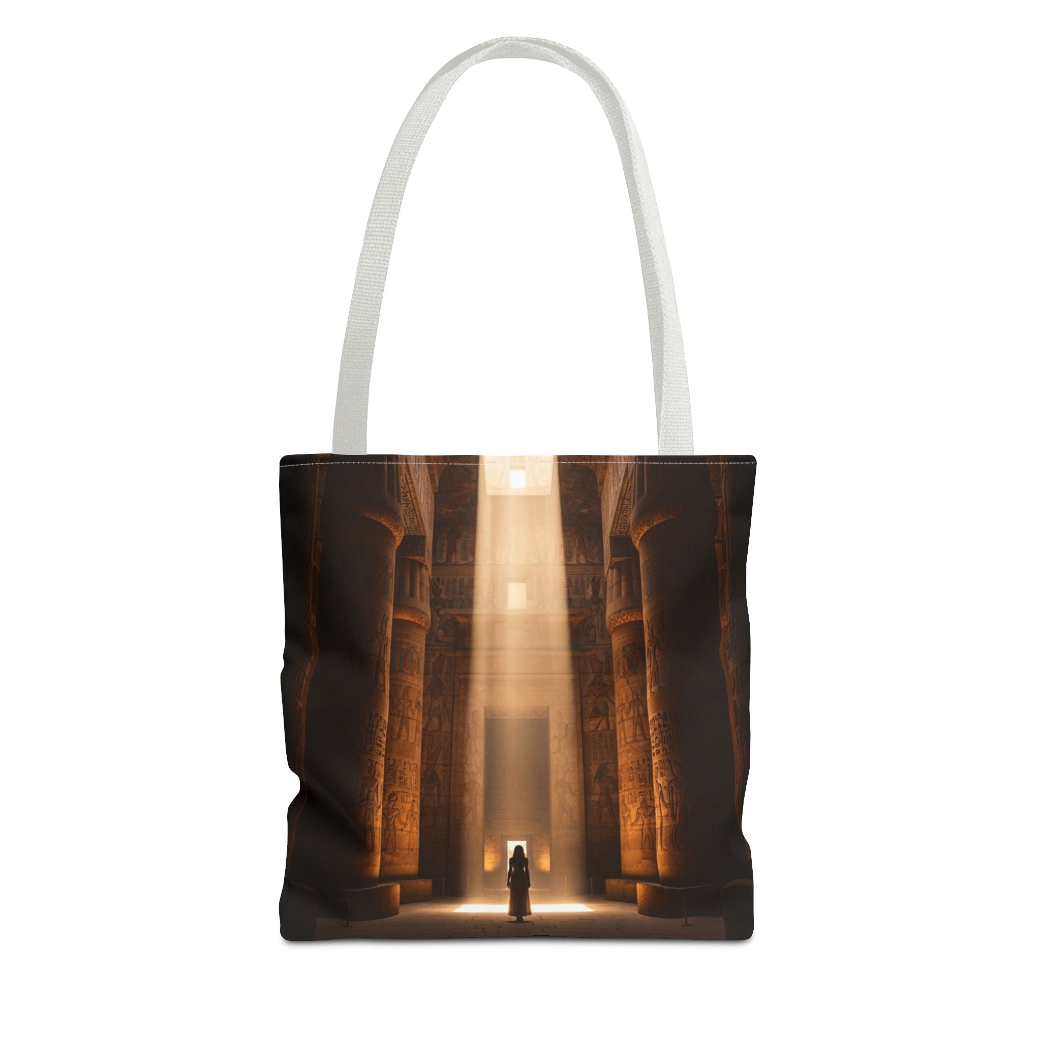 Mystic Temple Tote Bag — Ancient Light &amp; Symbolic Wheel AOP Tote