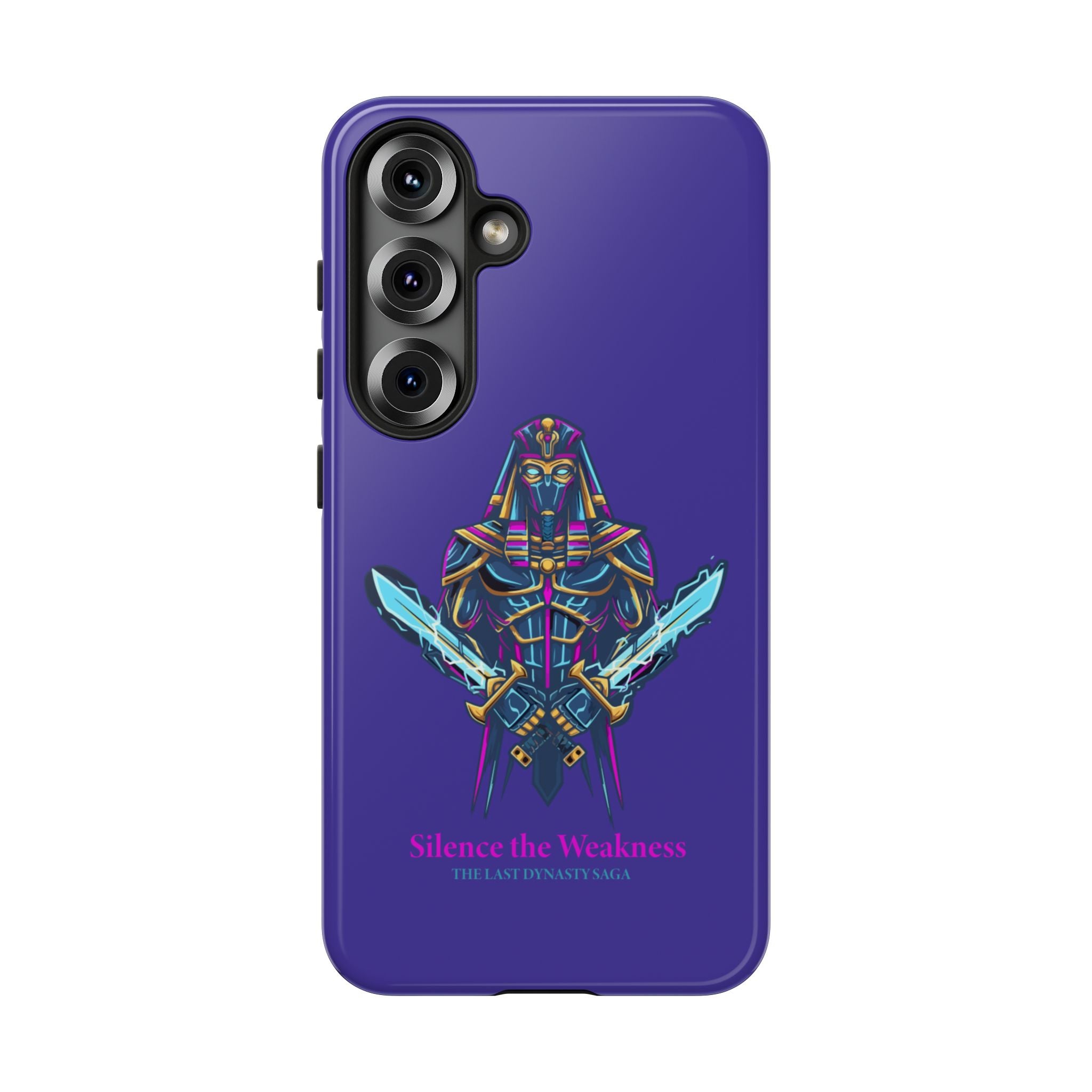 Phone Case — Neon Pharaoh Dual Swords "Silence the Weakness"