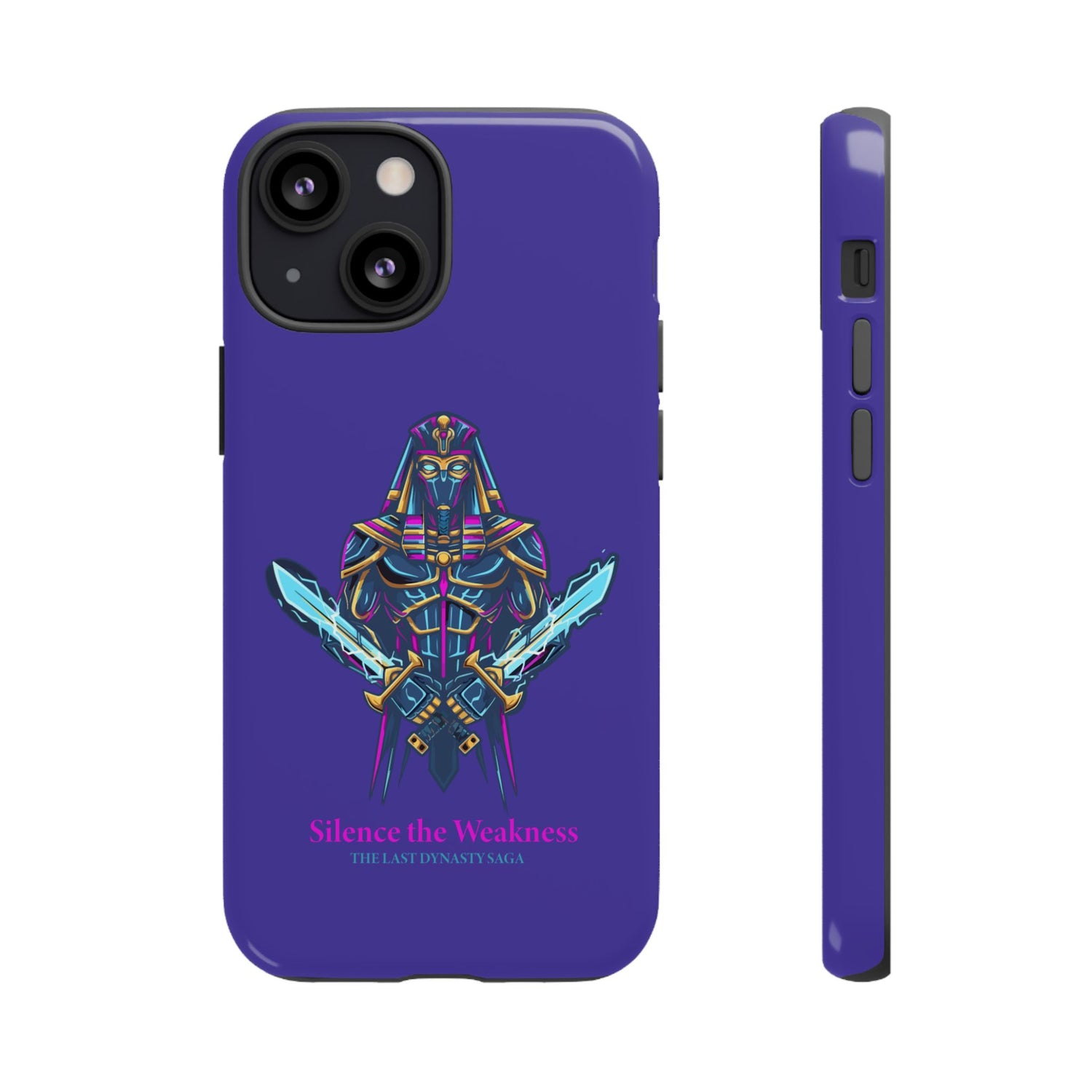 Phone Case — Neon Pharaoh Dual Swords "Silence the Weakness"