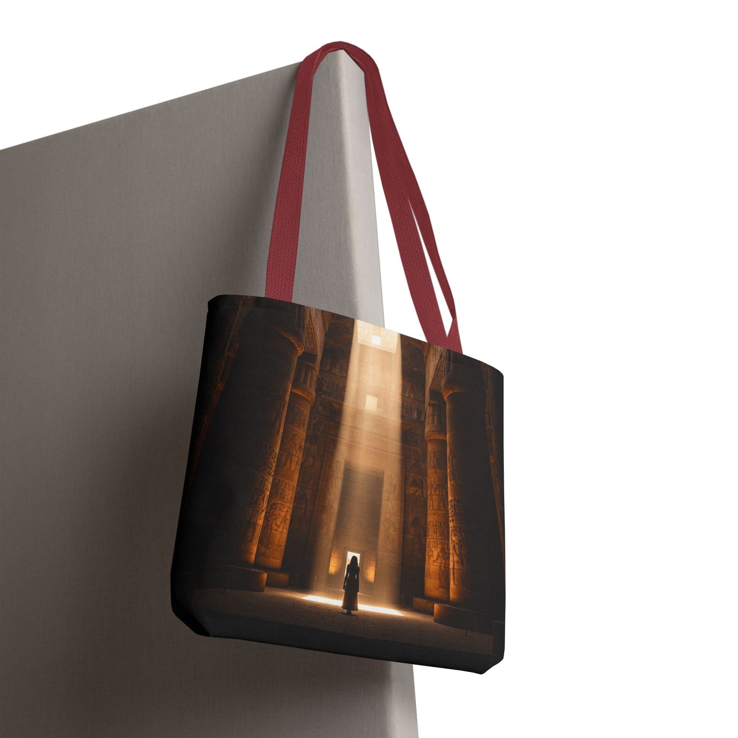 Mystic Temple Tote Bag — Ancient Light &amp; Symbolic Wheel AOP Tote