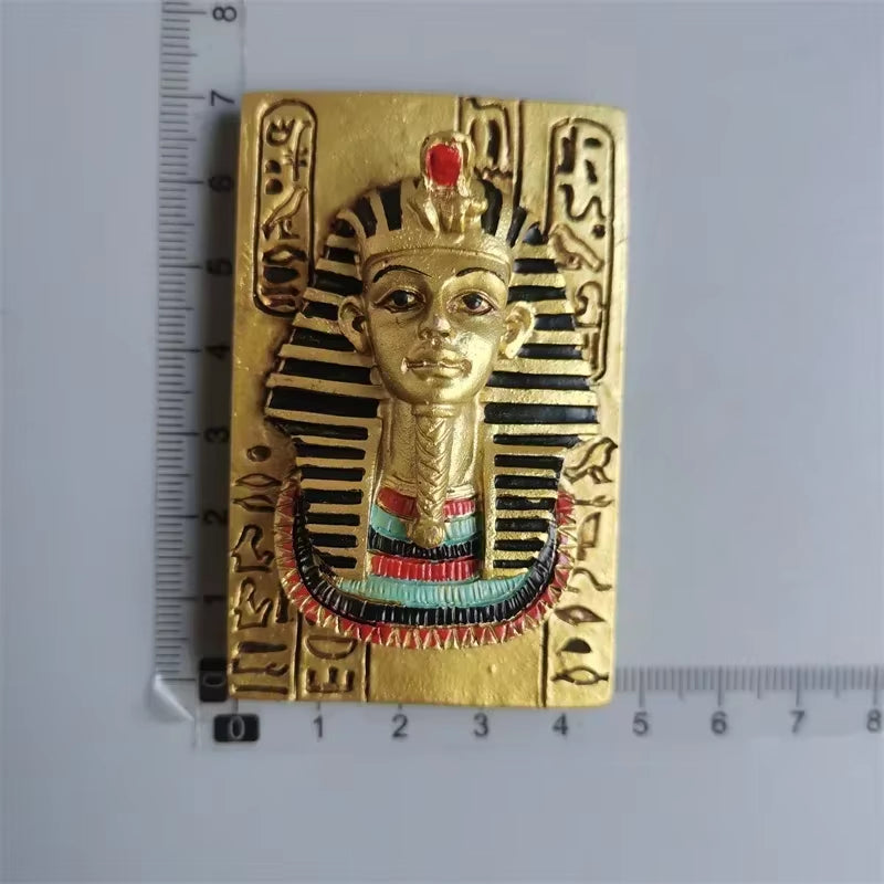 Egyptian Pharaoh &amp; Anubis Fridge Magnet Resin Souvenir Decorative Accent