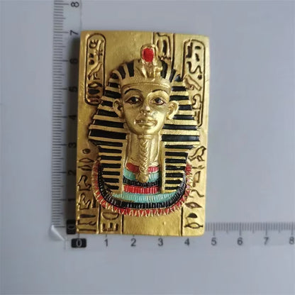 Egyptian Pharaoh &amp; Anubis Fridge Magnet Resin Souvenir Decorative Accent