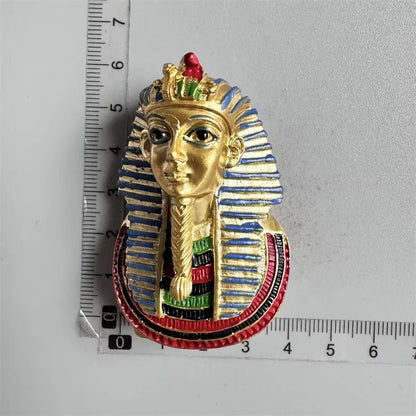 Egyptian Pharaoh &amp; Anubis Fridge Magnet Resin Souvenir Decorative Accent