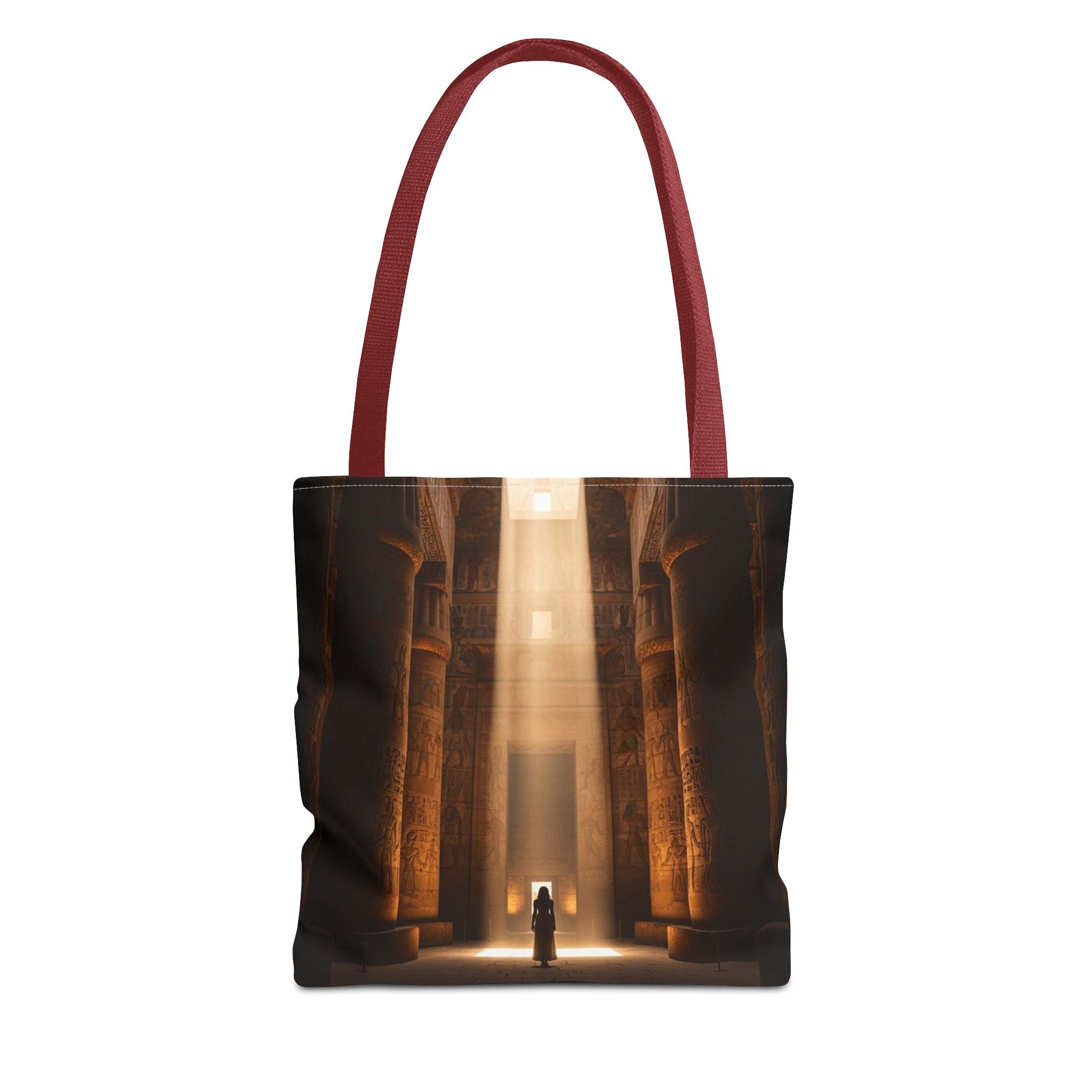 Mystic Temple Tote Bag — Ancient Light &amp; Symbolic Wheel AOP Tote