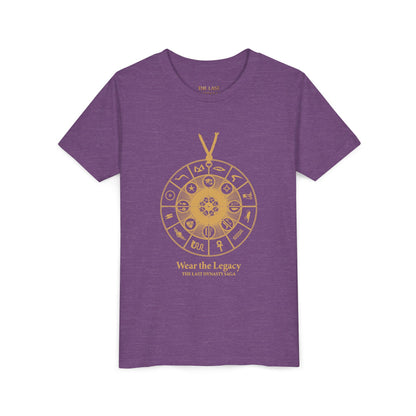 Youth Graphic Tee — THE SAGA Compass &amp; Abstract Hero&