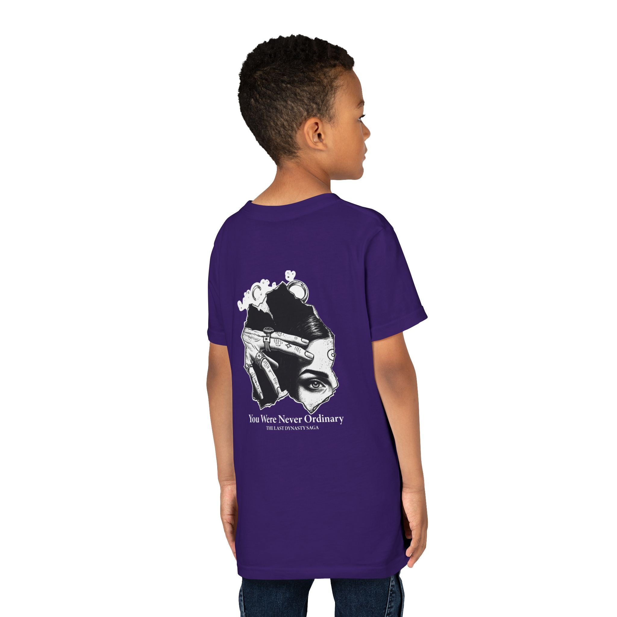 Youth Graphic Tee — THE SAGA Compass &amp; Abstract Hero&