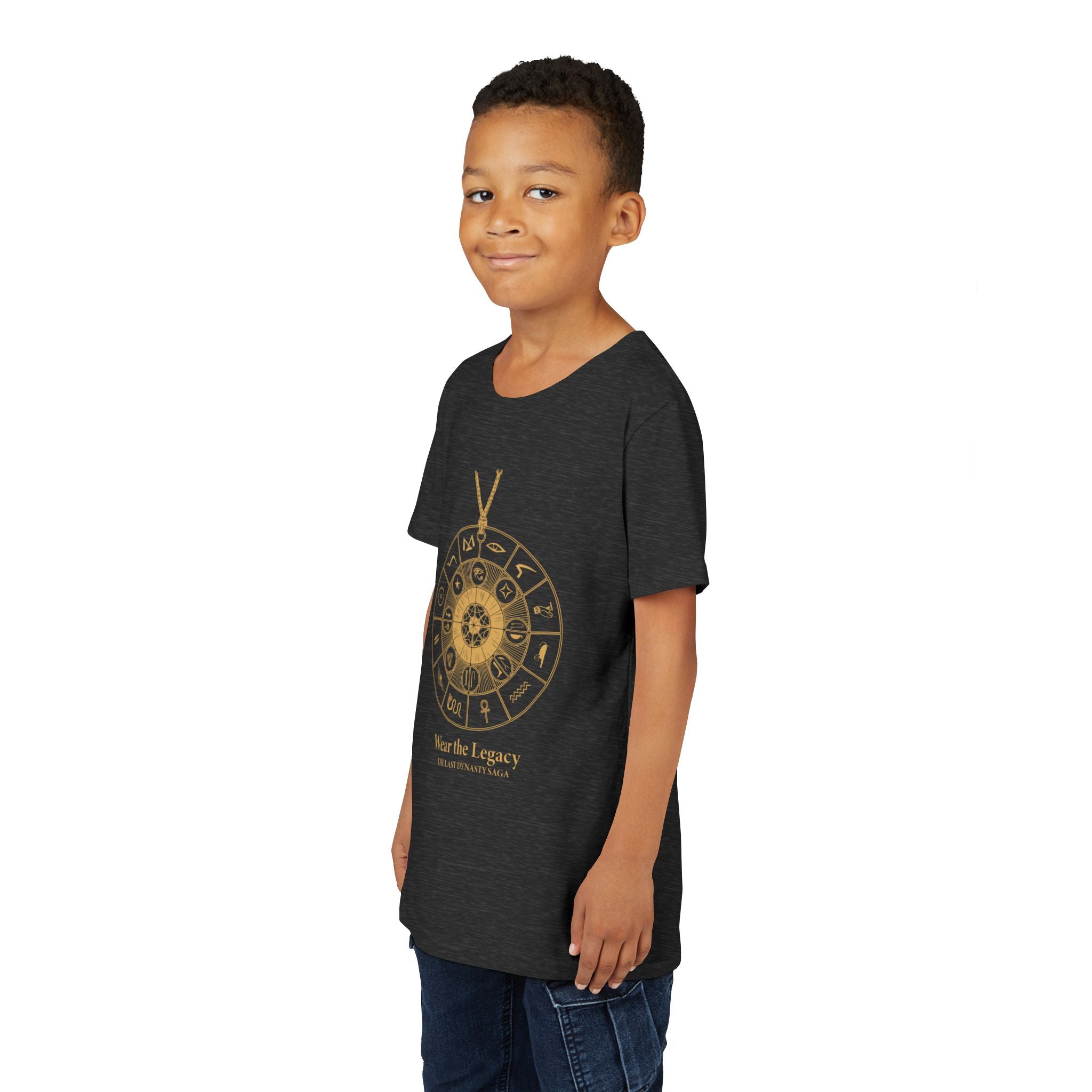 Youth Graphic Tee — THE SAGA Compass &amp; Abstract Hero&