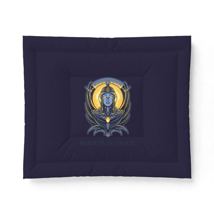 Egyptian Goddess Cotton Comforter — Rebirth in Grace Decorative Bedspread