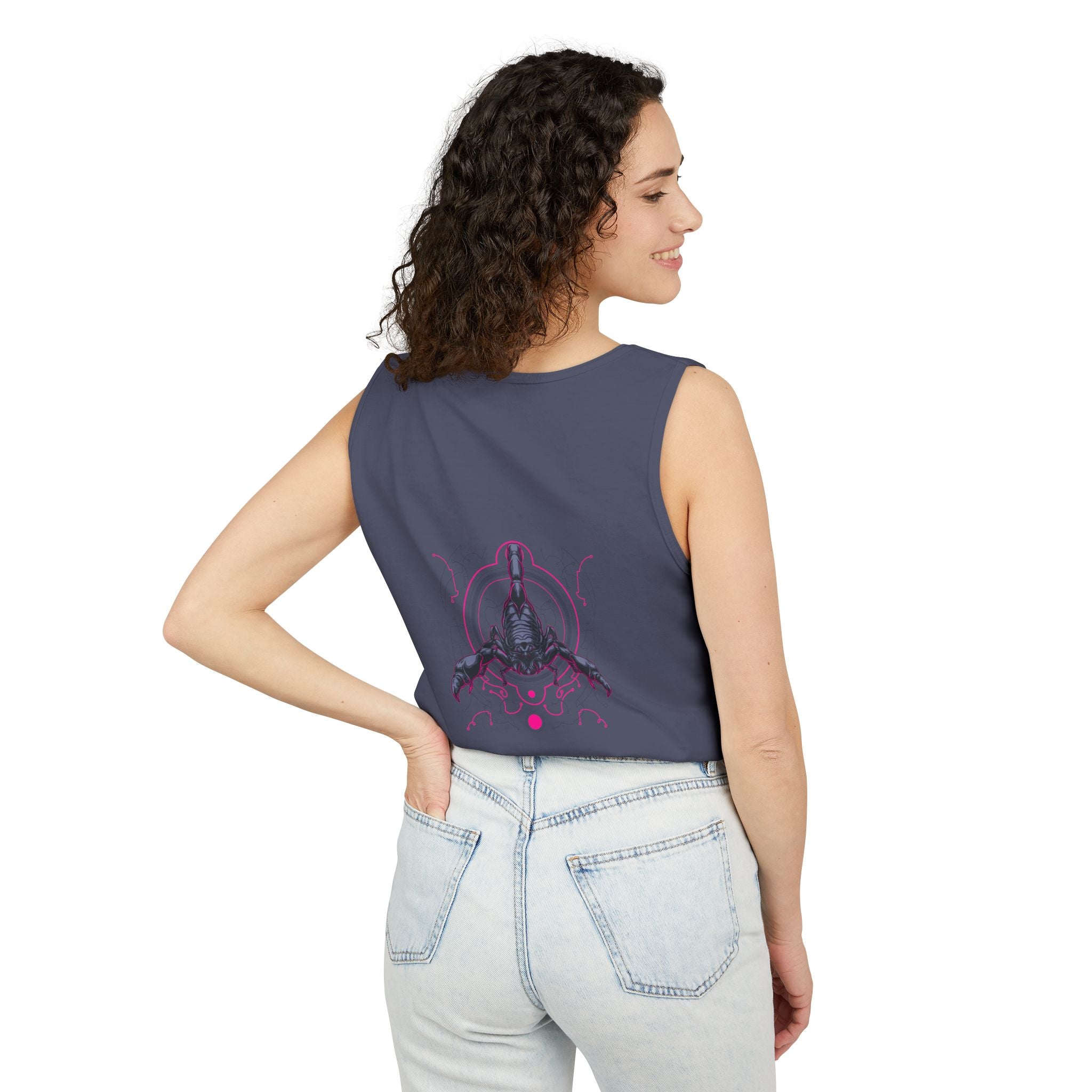 Scorpion Graphic Tank Top — Dark Cosmic Scorpion Art
