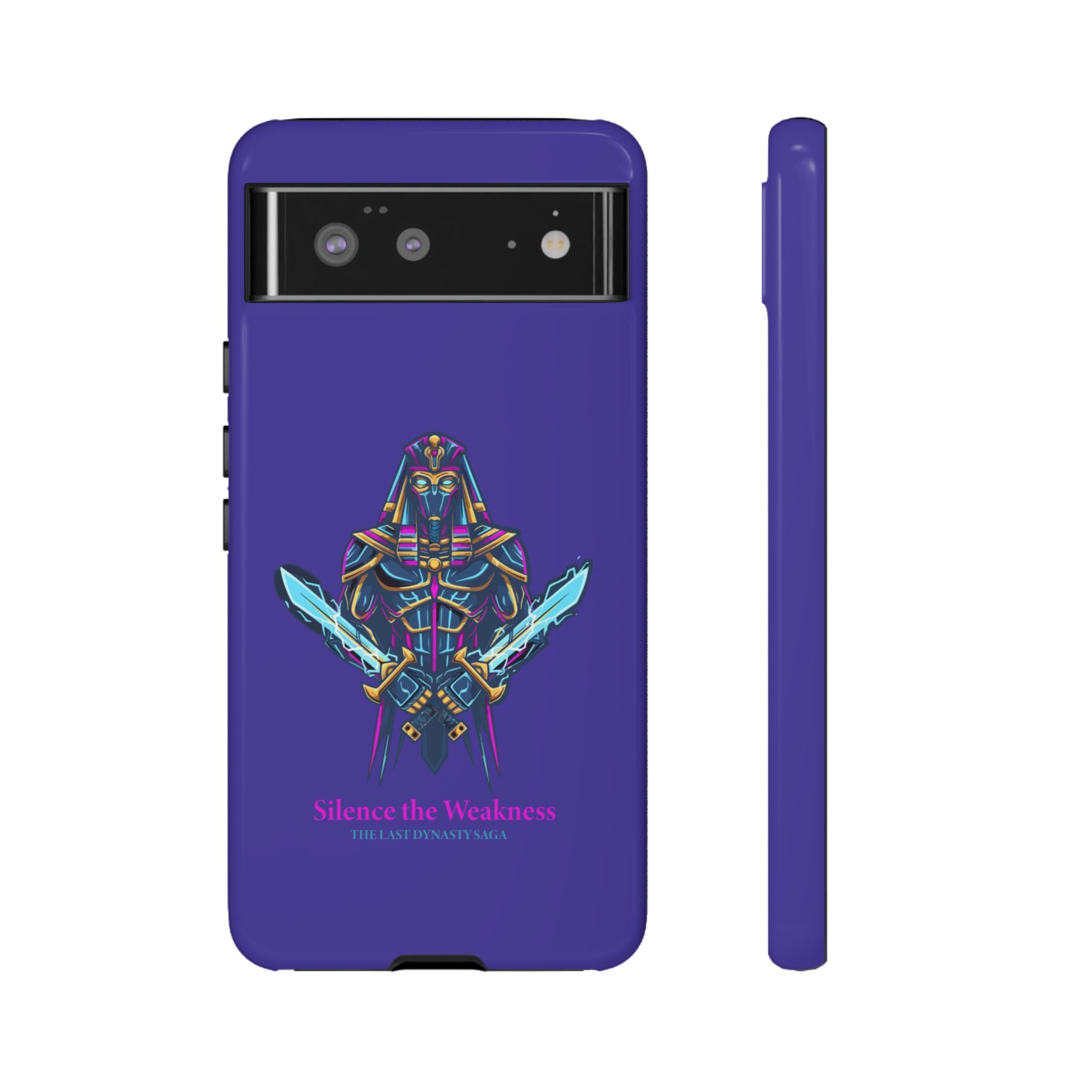 Phone Case — Neon Pharaoh Dual Swords "Silence the Weakness"