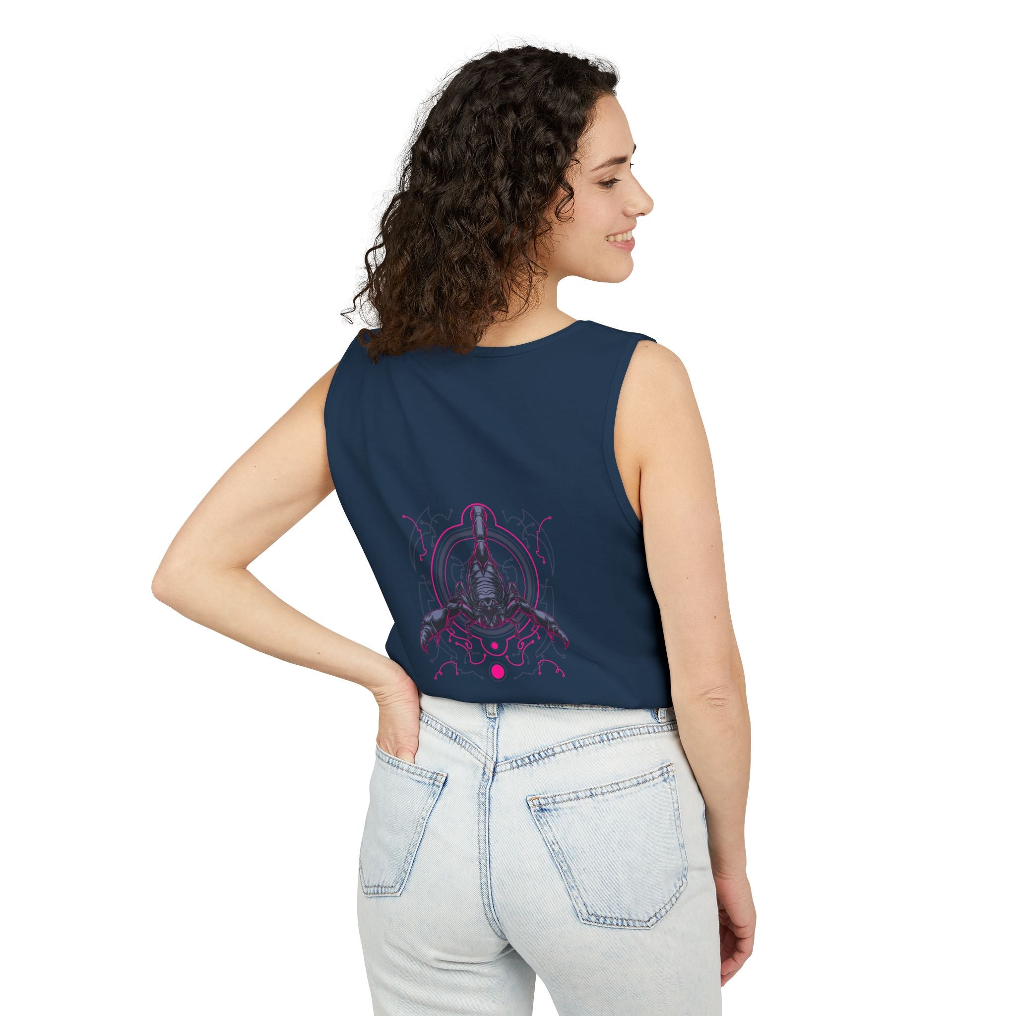Scorpion Graphic Tank Top — Dark Cosmic Scorpion Art