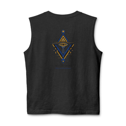 Egyptian Scarab Muscle Tank — "This Is Your Awakening" Mystical Graphic