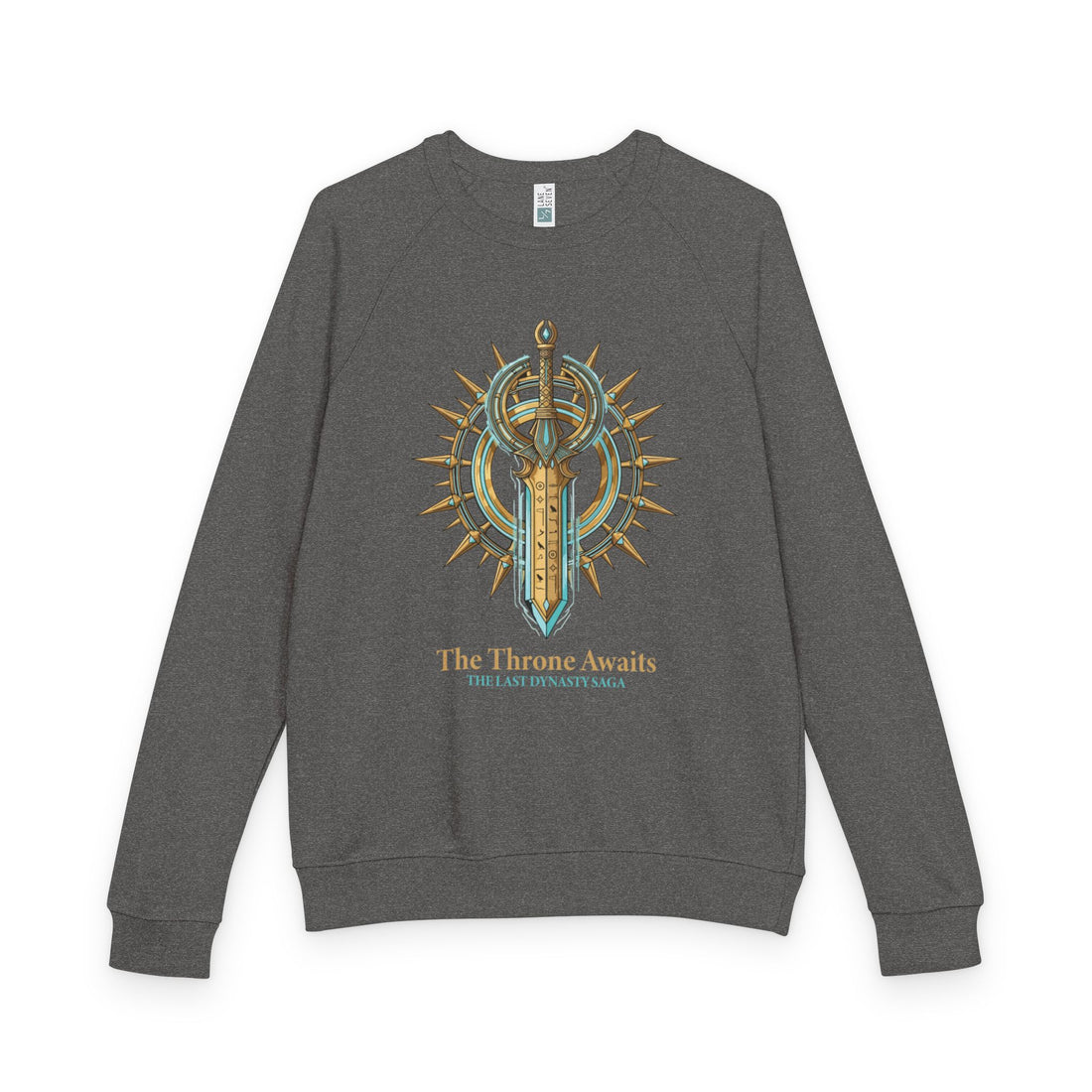 Fantasy Sword Crewneck — "The Throne Awaits" Raglan Sweatshirt