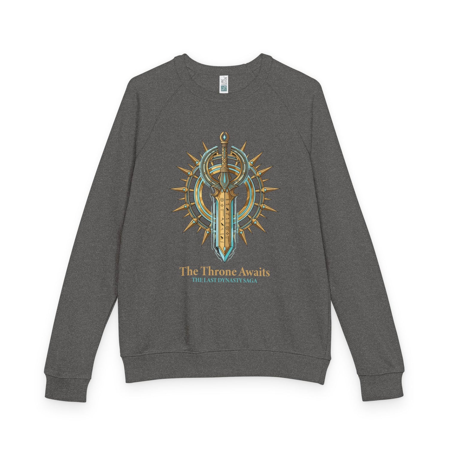 Fantasy Sword Crewneck — "The Throne Awaits" Raglan Sweatshirt