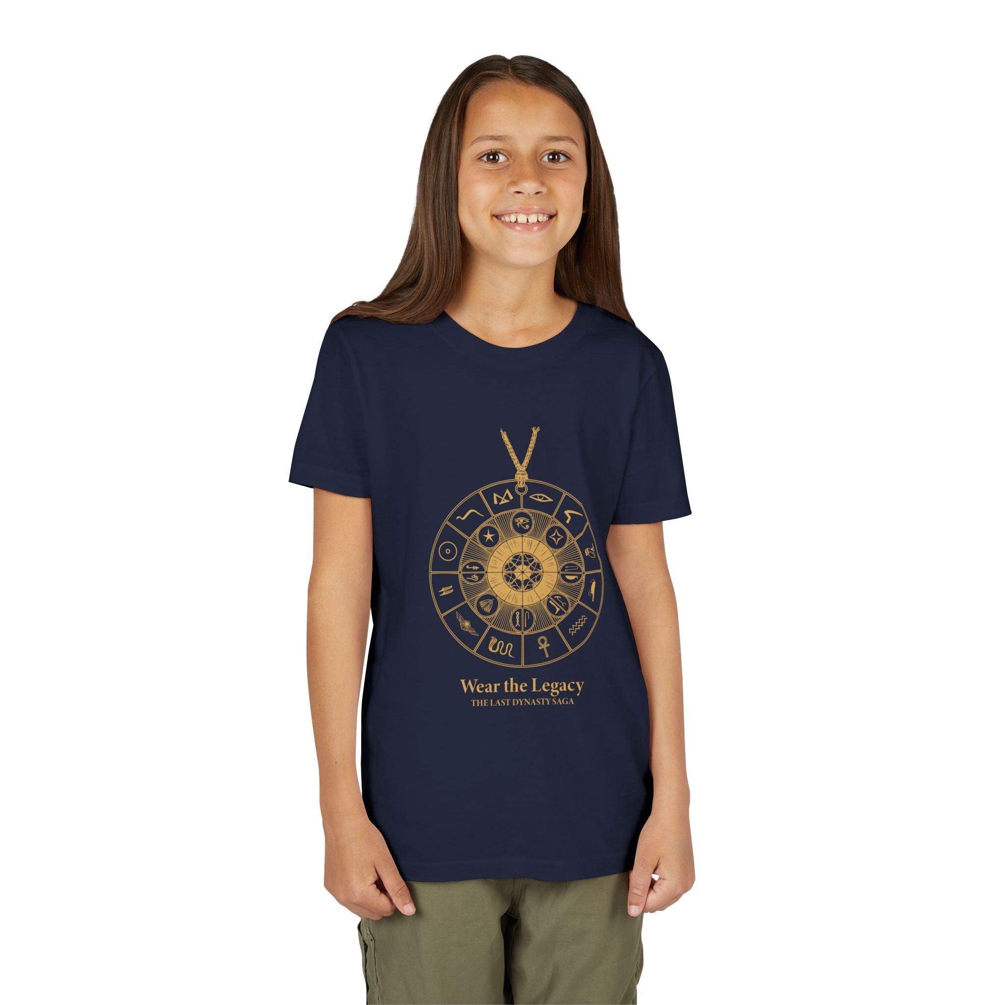 Youth Graphic Tee — THE SAGA Compass &amp; Abstract Hero&