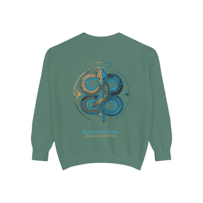 Snake Emblem Sweatshirt — "Reborn to Rule" Graphic Crewneck