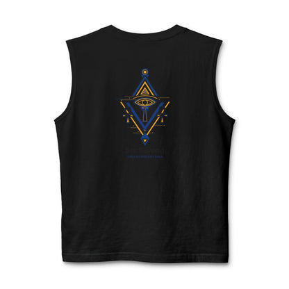 Egyptian Scarab Muscle Tank — "This Is Your Awakening" Mystical Graphic