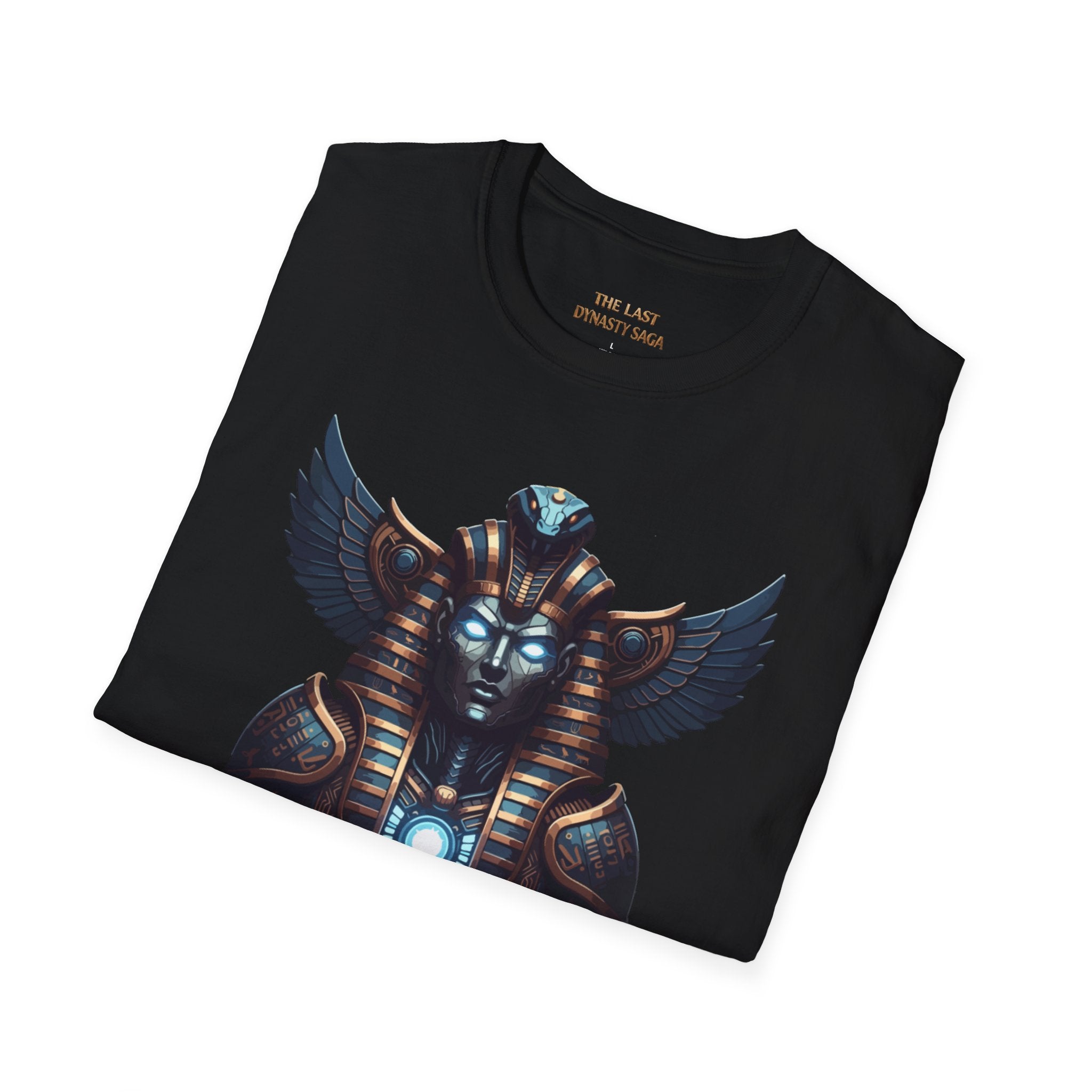 Egyptian Pharaoh Chest &amp; Serpent Back T-Shirt — "This Is Your Awakening / Endless Power"