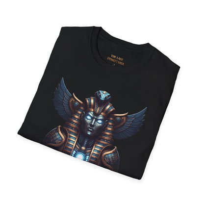 Egyptian Pharaoh Chest &amp; Serpent Back T-Shirt — "This Is Your Awakening / Endless Power"