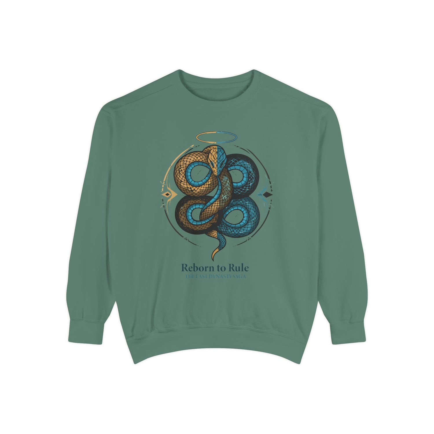 Snake Emblem Sweatshirt — "Reborn to Rule" Graphic Crewneck
