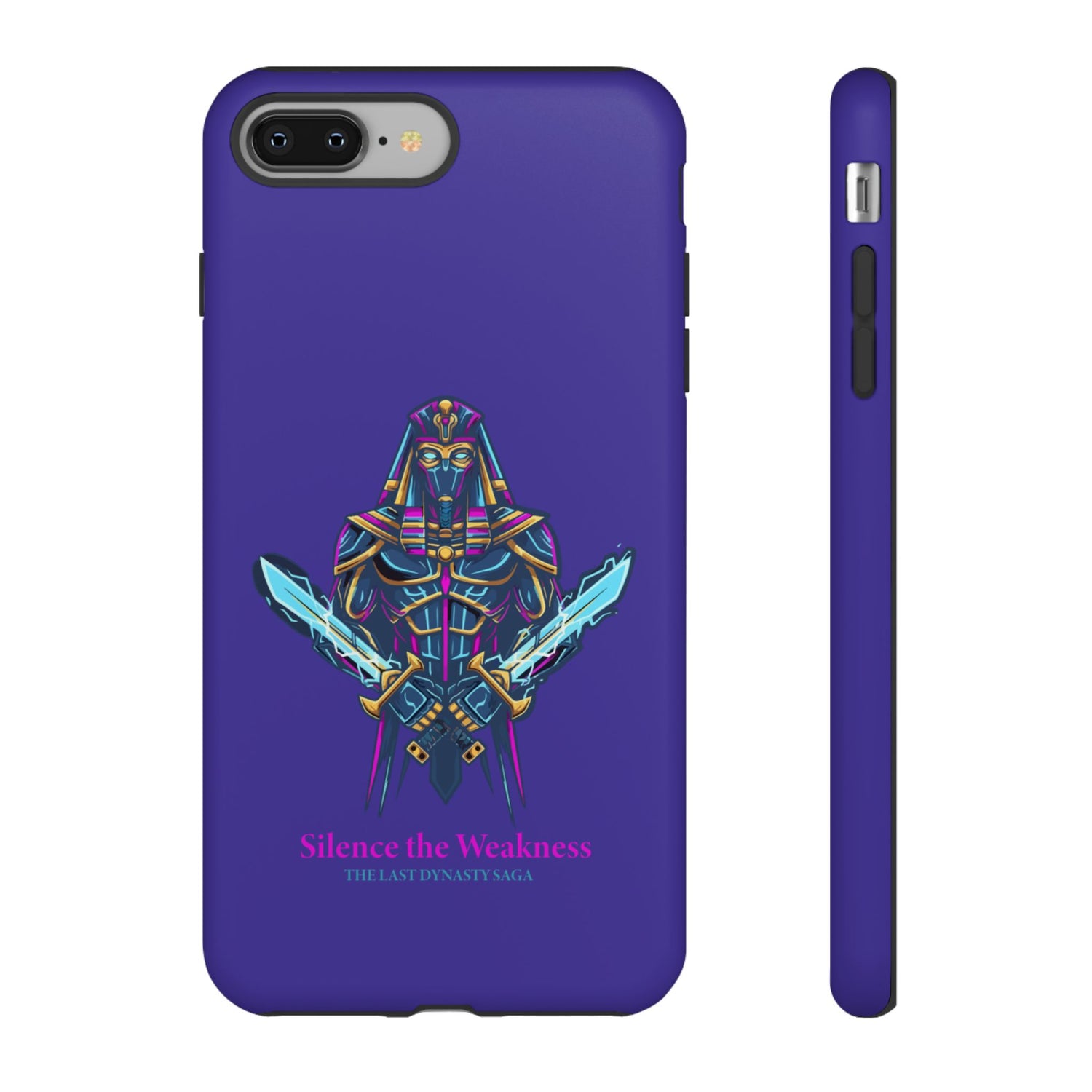 Phone Case — Neon Pharaoh Dual Swords "Silence the Weakness"