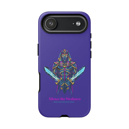 Phone Case — Neon Pharaoh Dual Swords "Silence the Weakness"