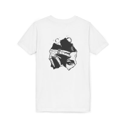 Youth Graphic Tee — THE SAGA Compass &amp; Abstract Hero&