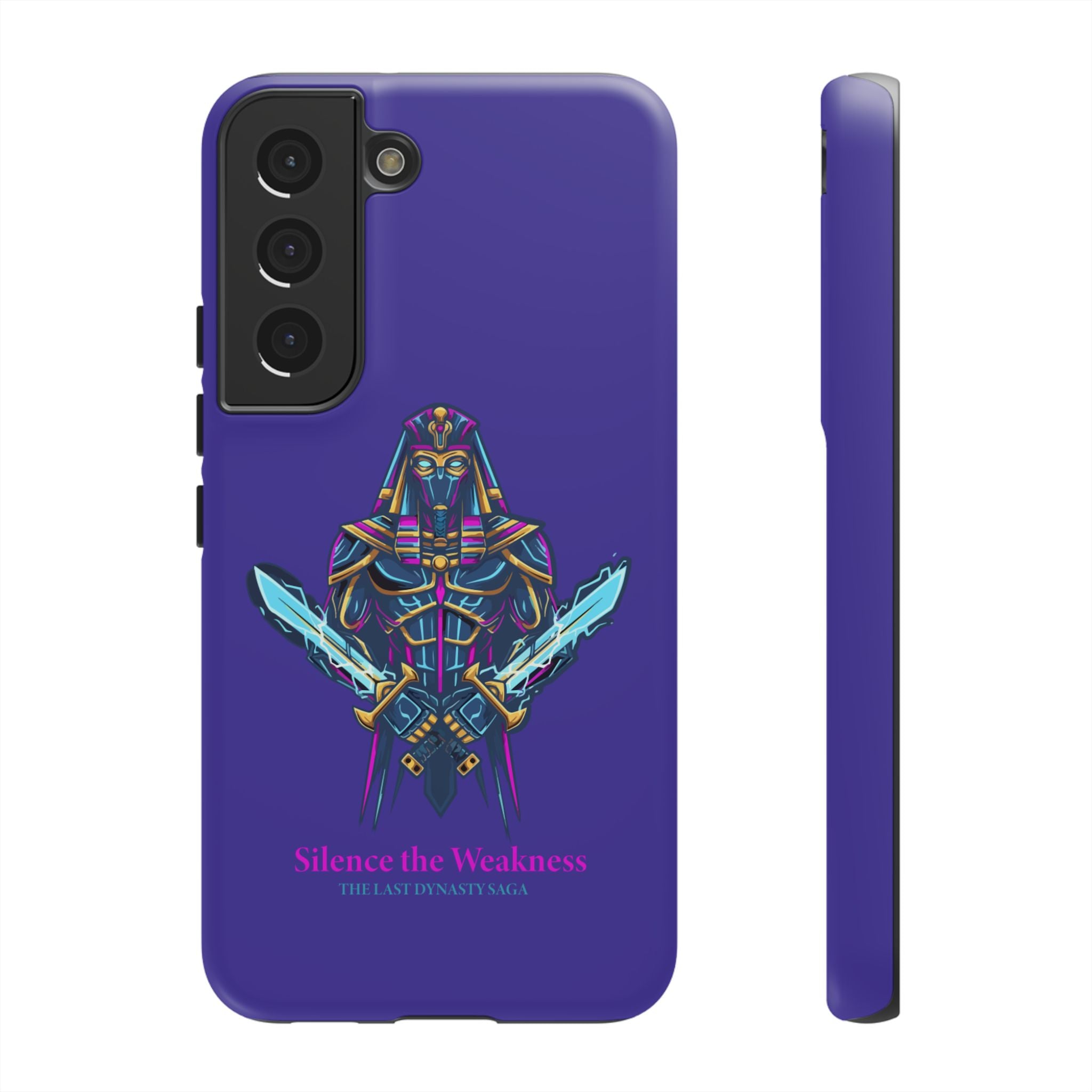 Phone Case — Neon Pharaoh Dual Swords "Silence the Weakness"