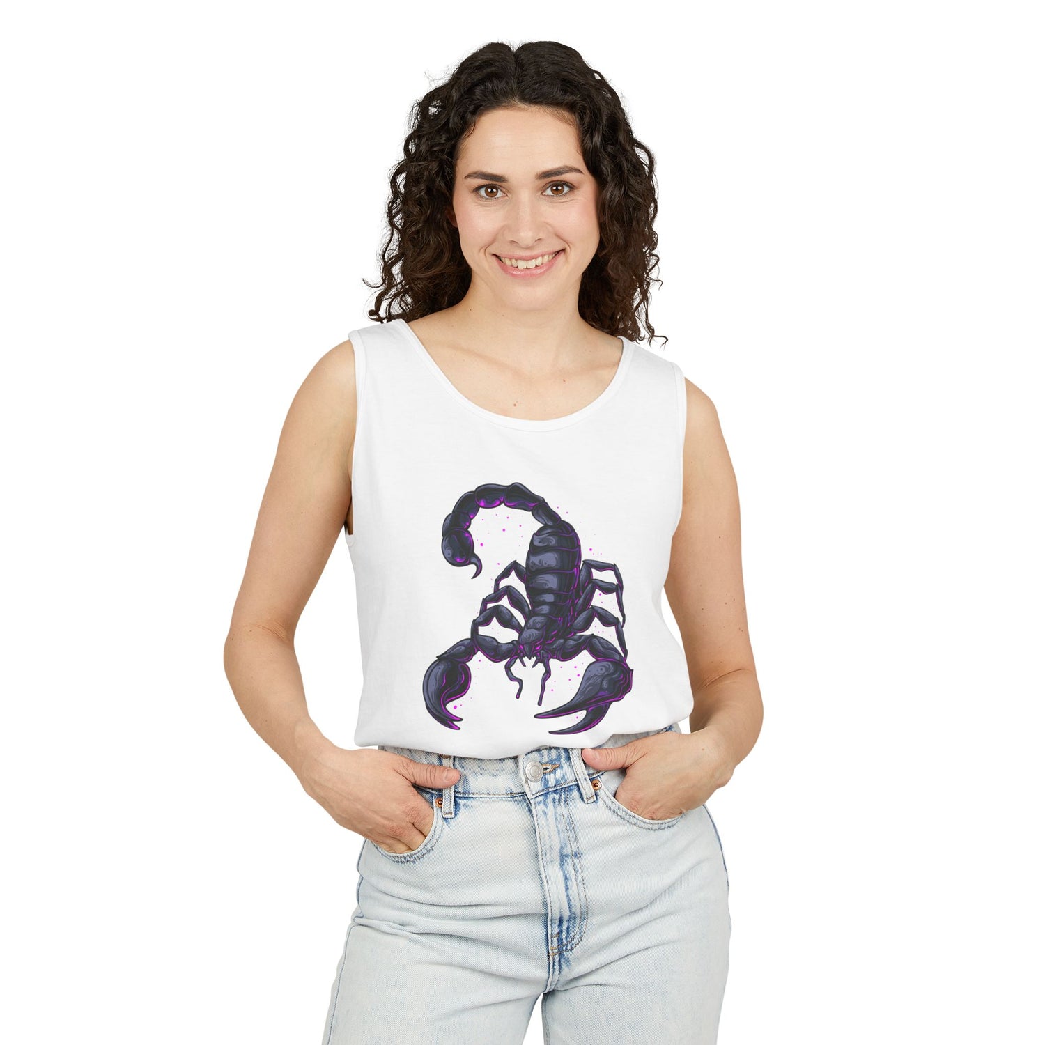 Scorpion Graphic Tank Top — Dark Cosmic Scorpion Art