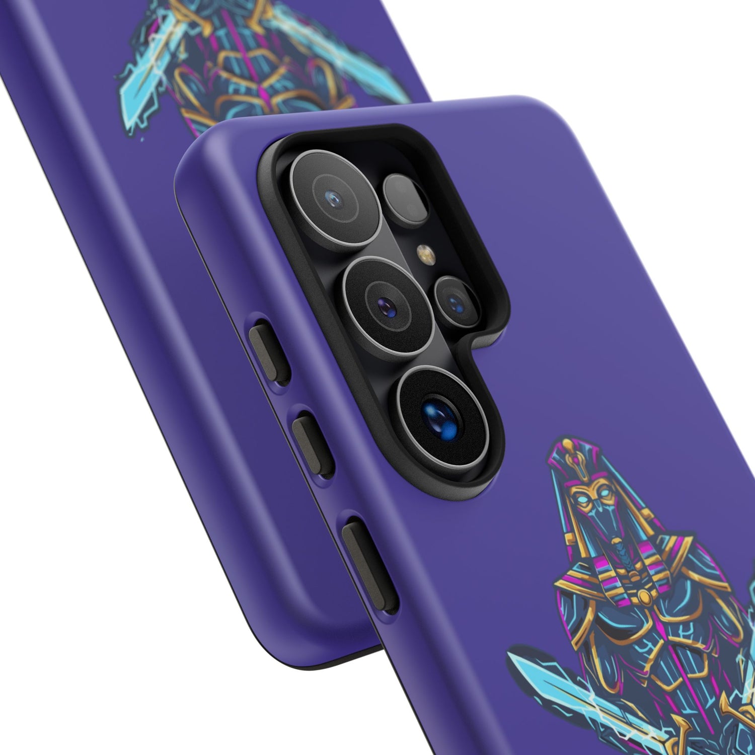 Phone Case — Neon Pharaoh Dual Swords "Silence the Weakness"