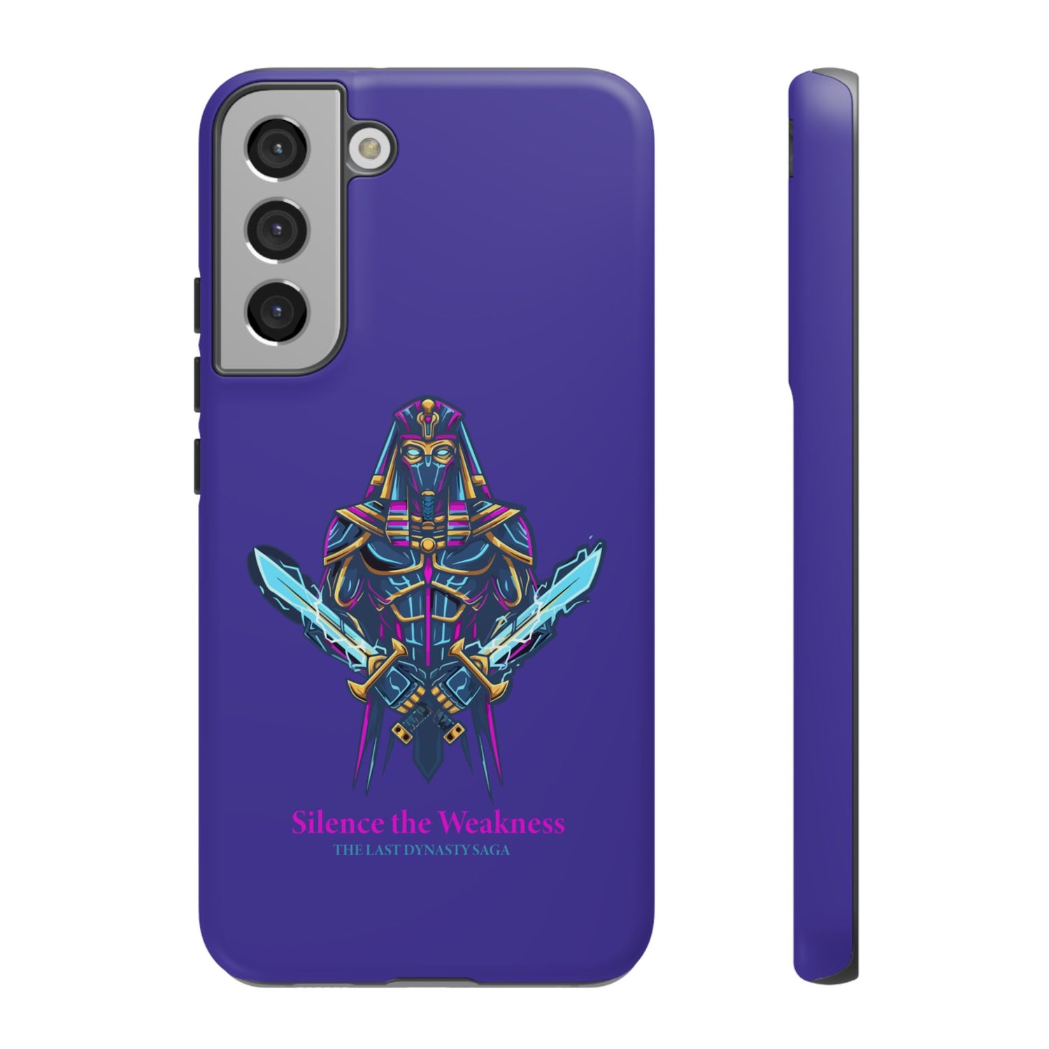 Phone Case — Neon Pharaoh Dual Swords "Silence the Weakness"