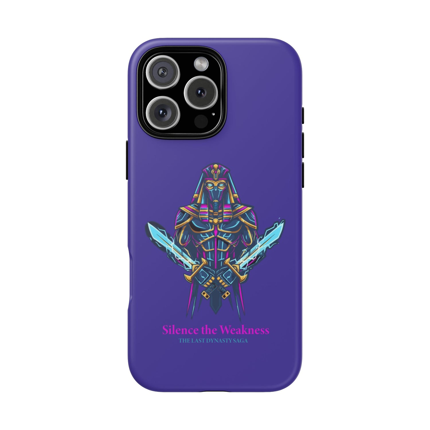 Phone Case — Neon Pharaoh Dual Swords "Silence the Weakness"