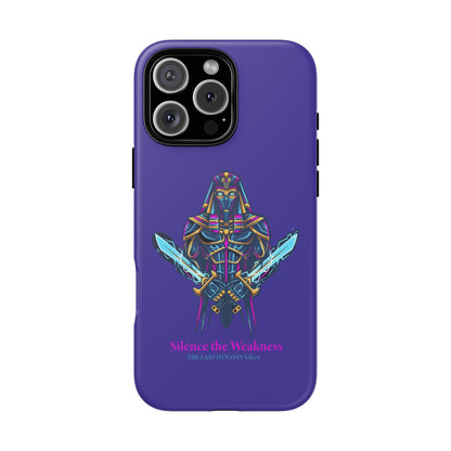 Phone Case — Neon Pharaoh Dual Swords "Silence the Weakness"