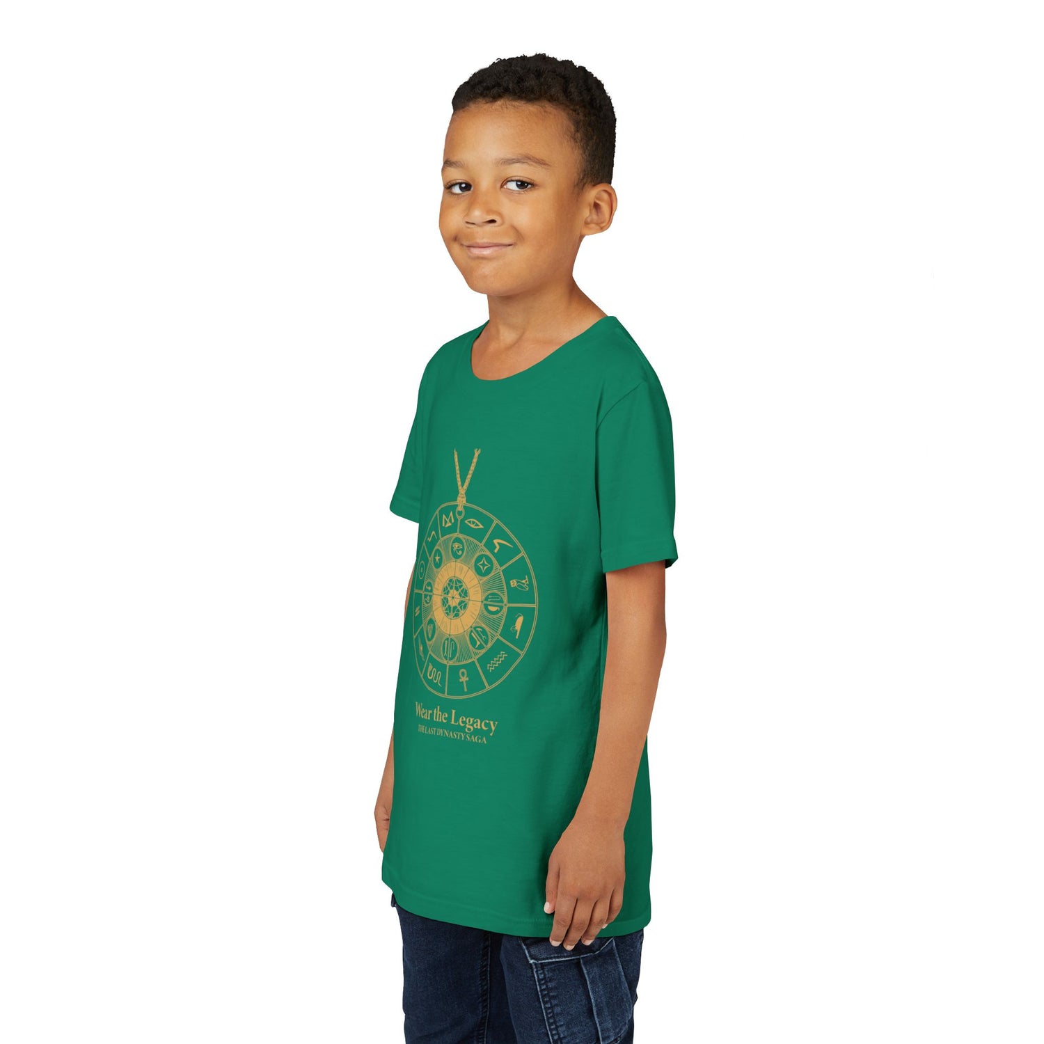 Youth Graphic Tee — THE SAGA Compass &amp; Abstract Hero&